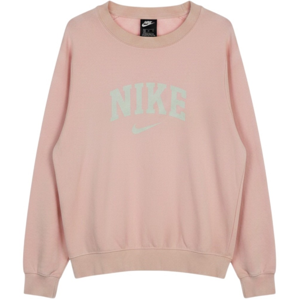 Nike Pink Crewneck Sweatshirt with Light Mint Logo